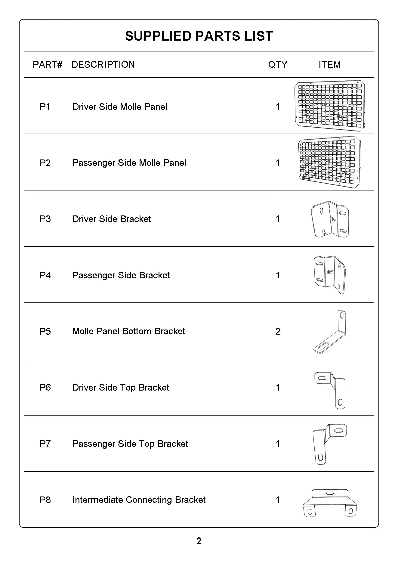 Front Bed MOLLE Panel Fit for 5.5 Feet Toyota Tundra 2022-2025 2026 Truck Storage Organizer System-1