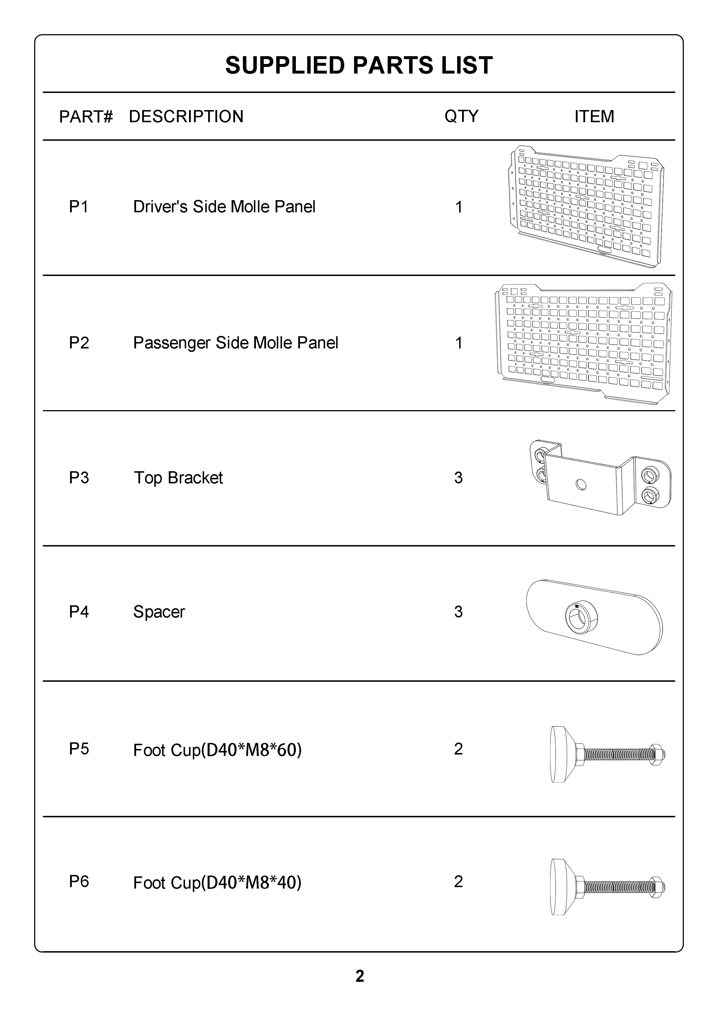 Front Bed MOLLE Panel Fit for 2014-2018 Chevy Silverado-1