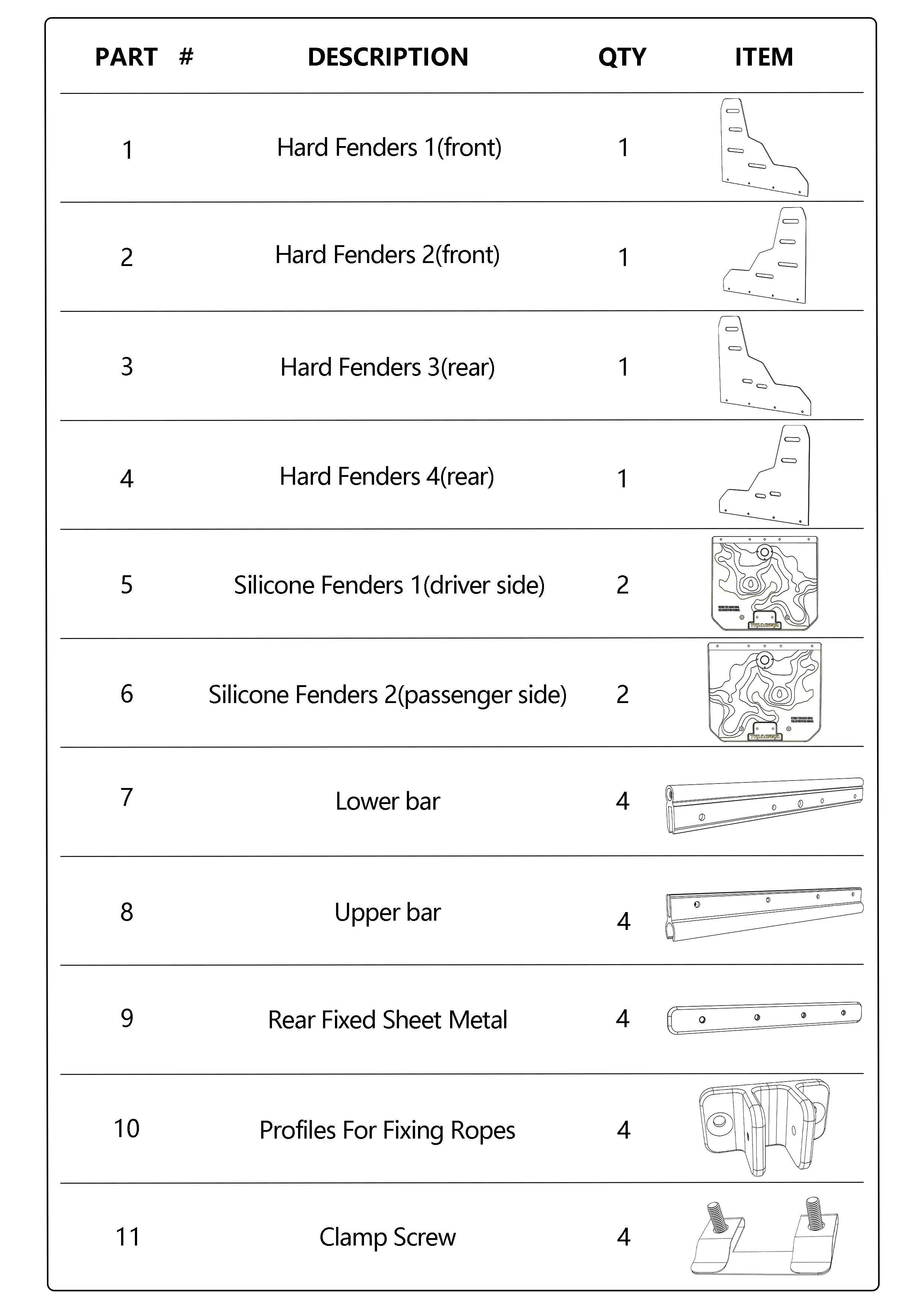 4PCS Silver Truck Mud Flaps for Ford F-150 F150 2021-2025-1