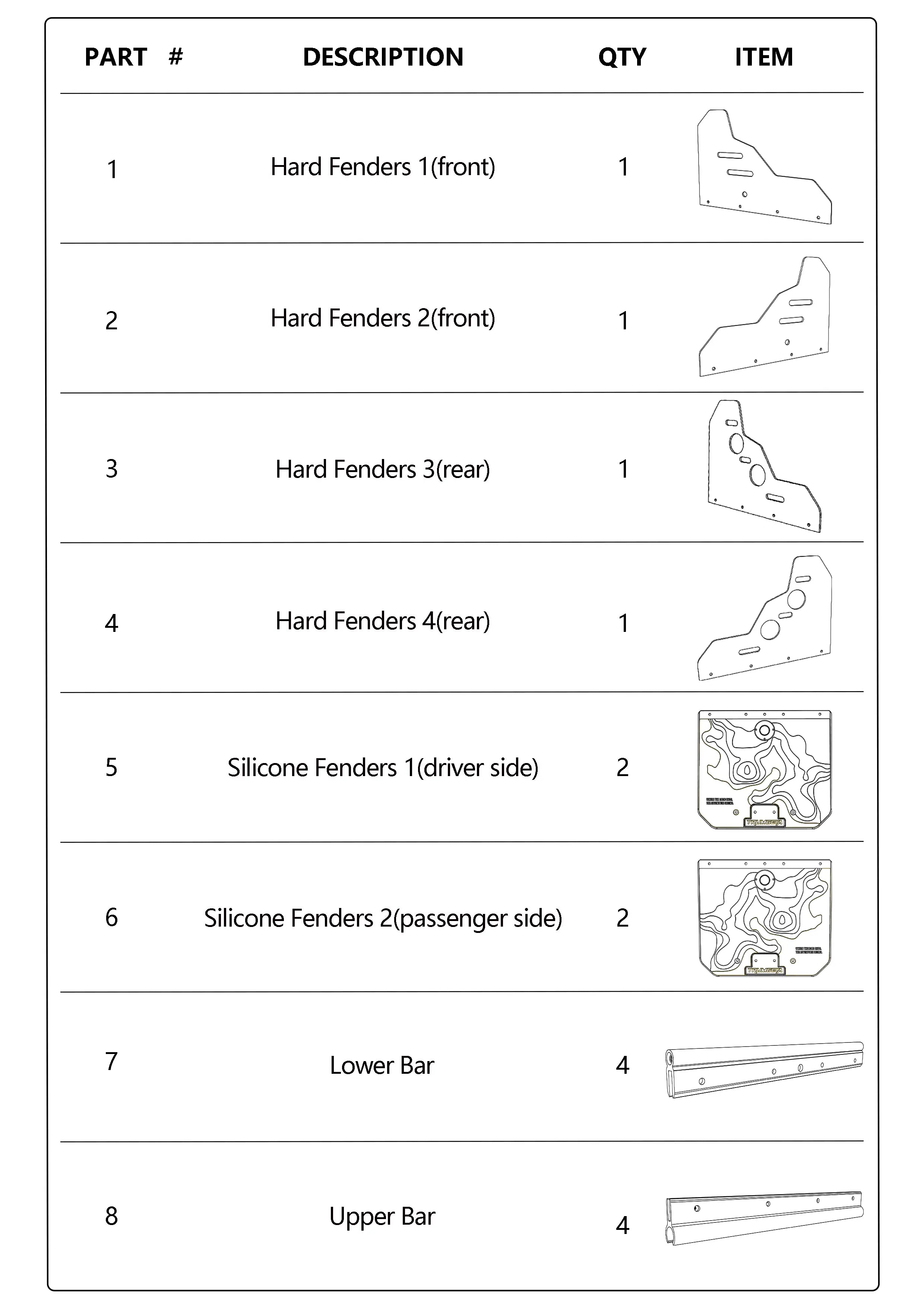 4PCS Silver Truck Mud Flaps for Toyota Tacoma 2024 2025-1