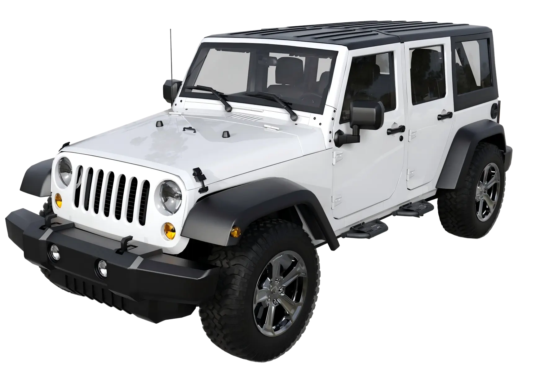 Trumgeta Auxchemic® Side Steps for 2007-2018 Jeep Wrangler JK, NOT for Rock Rails
