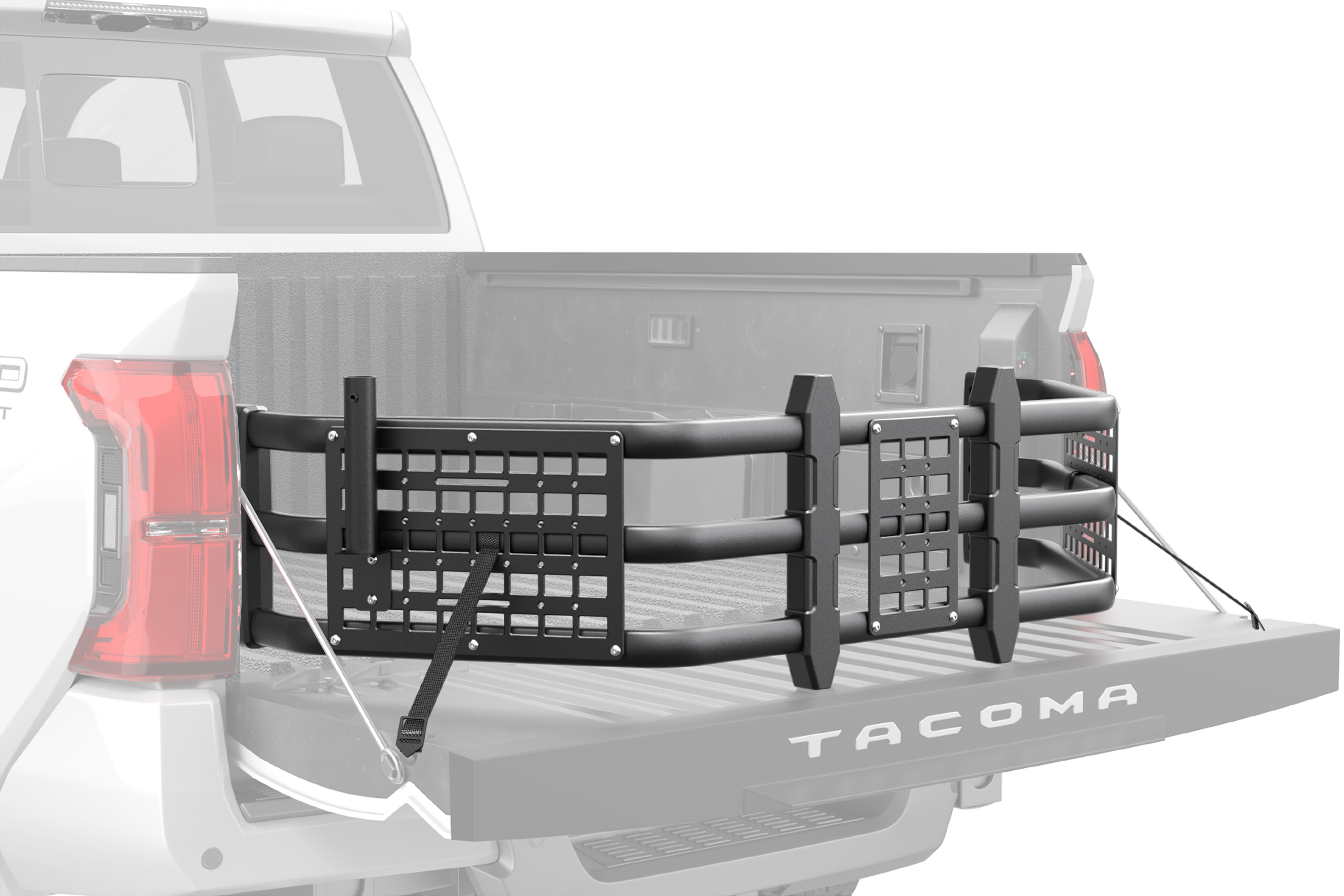 Toyota Tacoma Bed Extender for 2005-2025 Models with Molle Panel - Extend Cargo Space for Camping, Bikes & Furniture - TRUMGETA