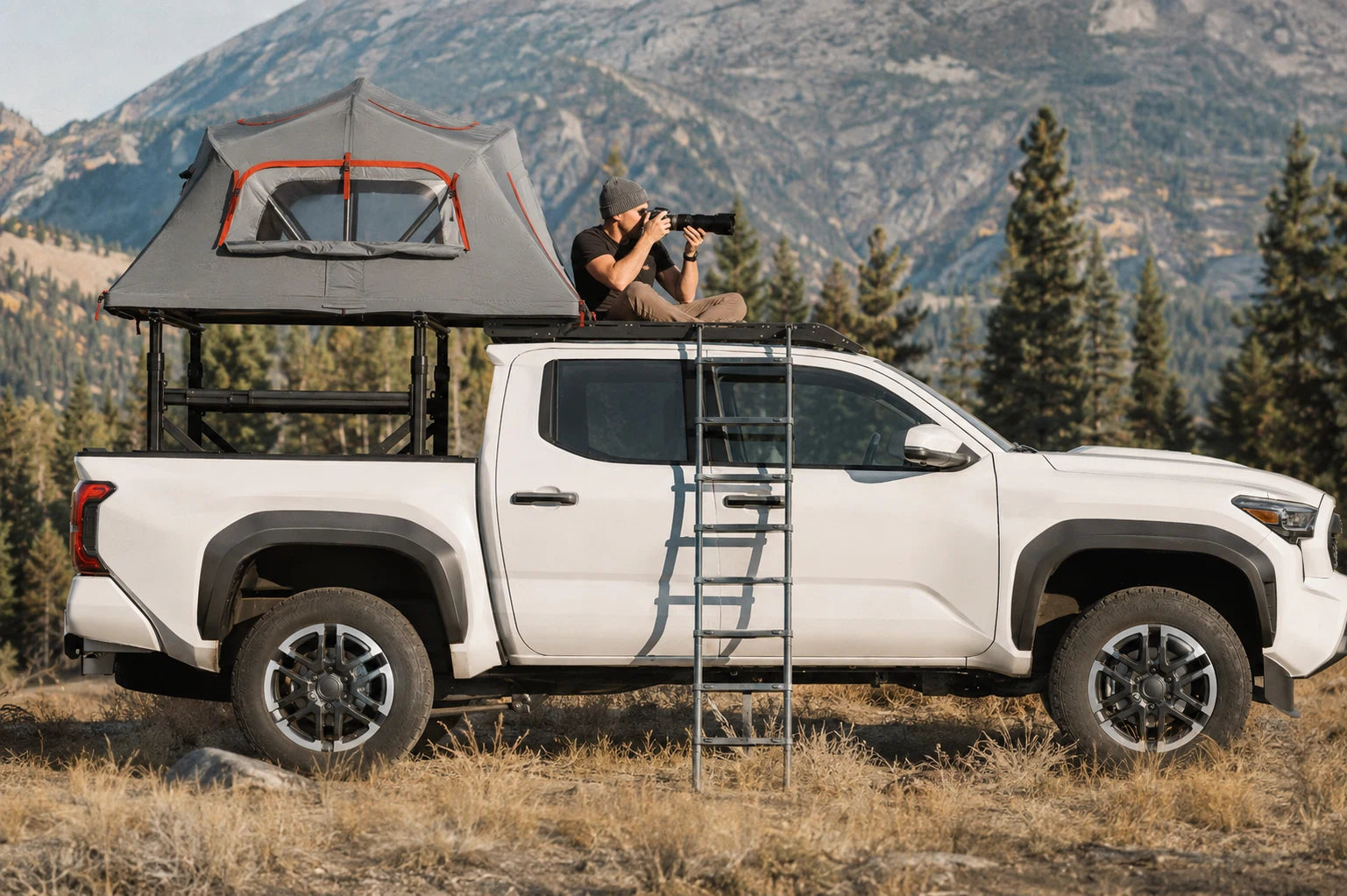 TRUMGETA Adjustable Mid-Size Truck Bed Rack Pro with Side Bars