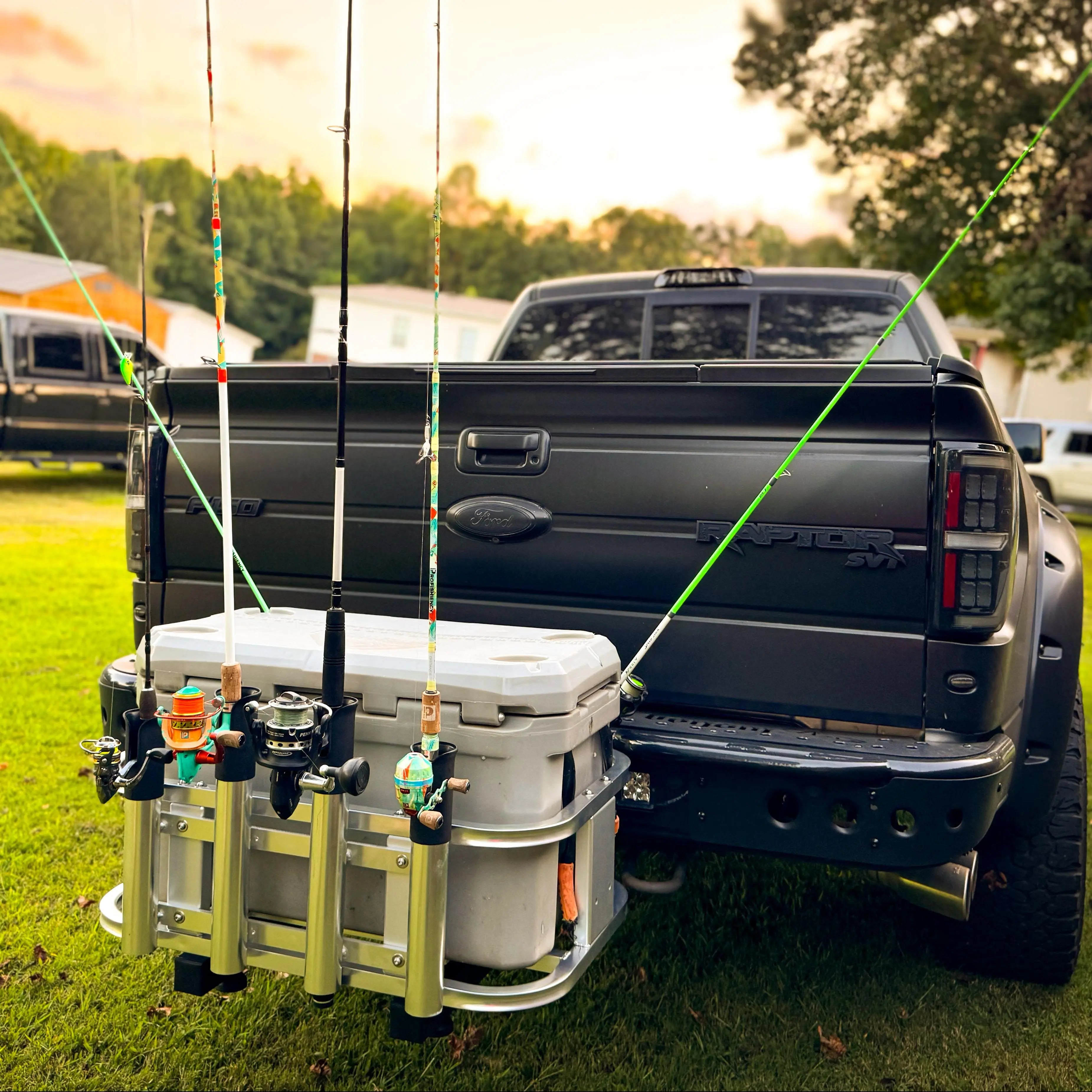 Universal Jet Ski Cooler Rack with Rod Holders-16
