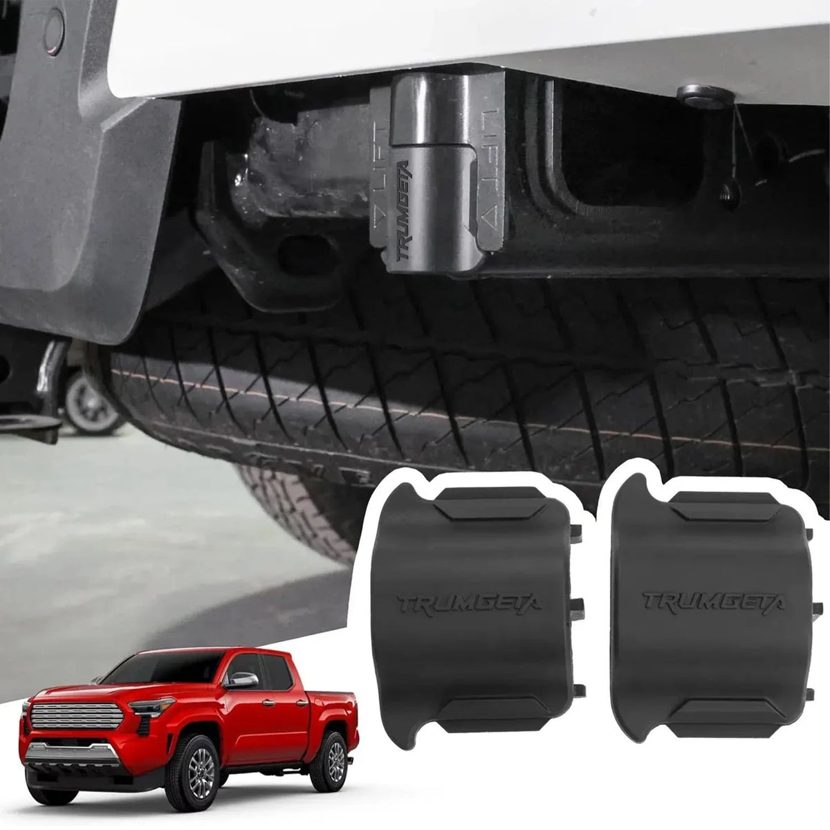 TRUMGETA 2 Pcs Rear Bumper Crossmember End Caps for 2024-2026 Toyota Tacoma