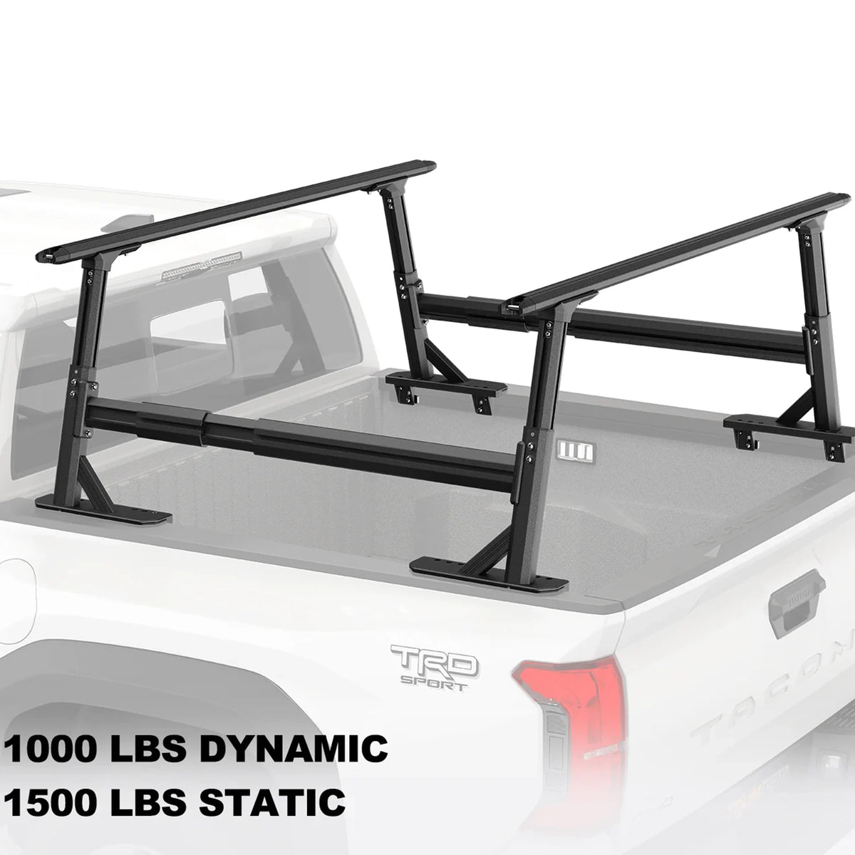 TRUMGETA Adjustable 1000LB Heavy Duty Bed Rack for Trucks with Factory Inner Rails - ULTRA