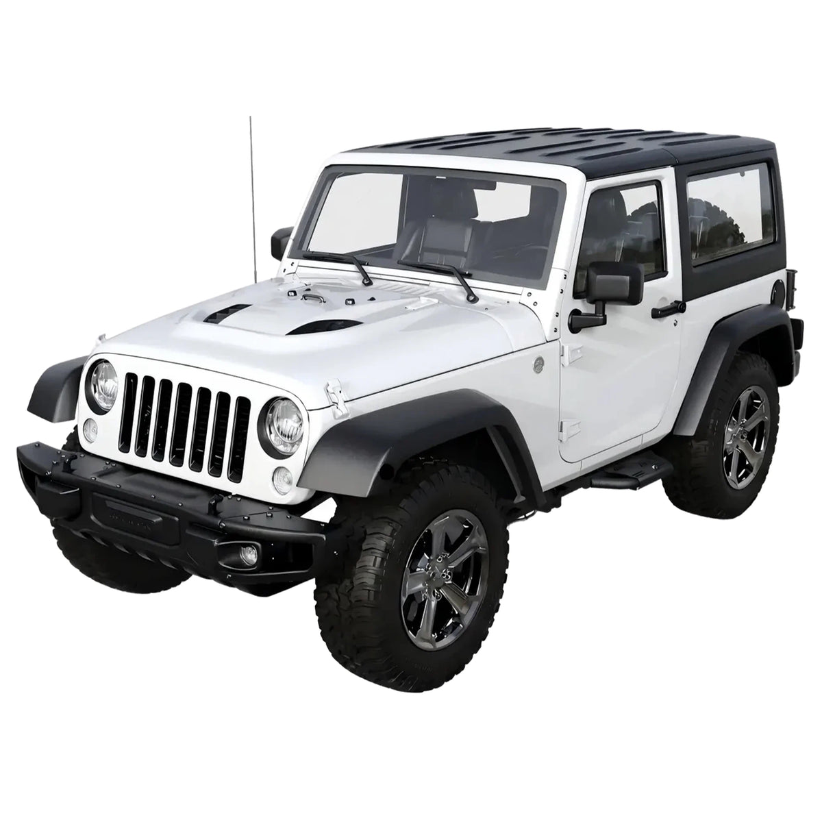 TRUMGETA Auxchemic® 232010 Side Steps for 2007-2018 Jeep Wrangler JK, NOT for Rock Rails 