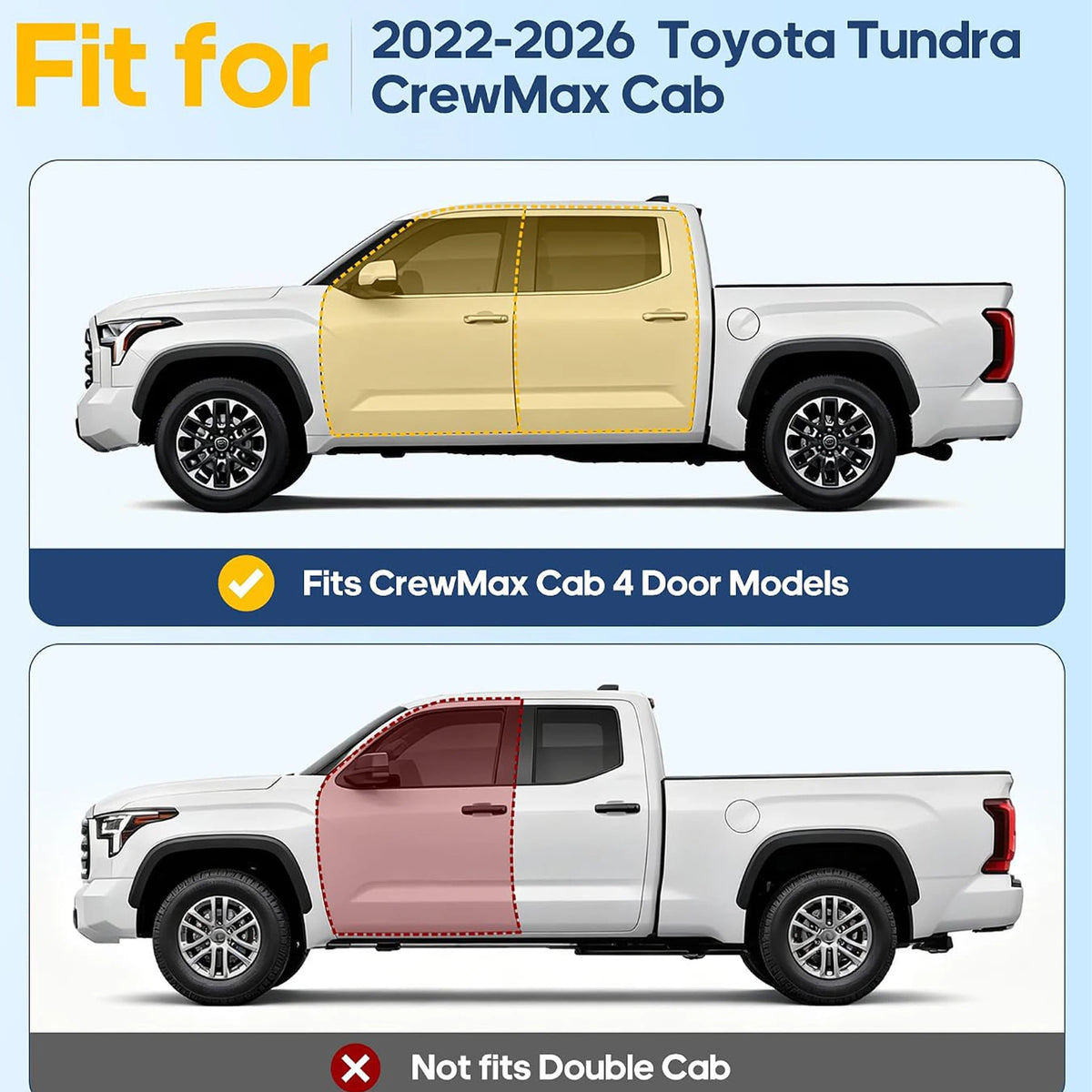 TRUMGETA Auxchemic® 232033 Side Steps for 2022-2026 Toyota Tundra