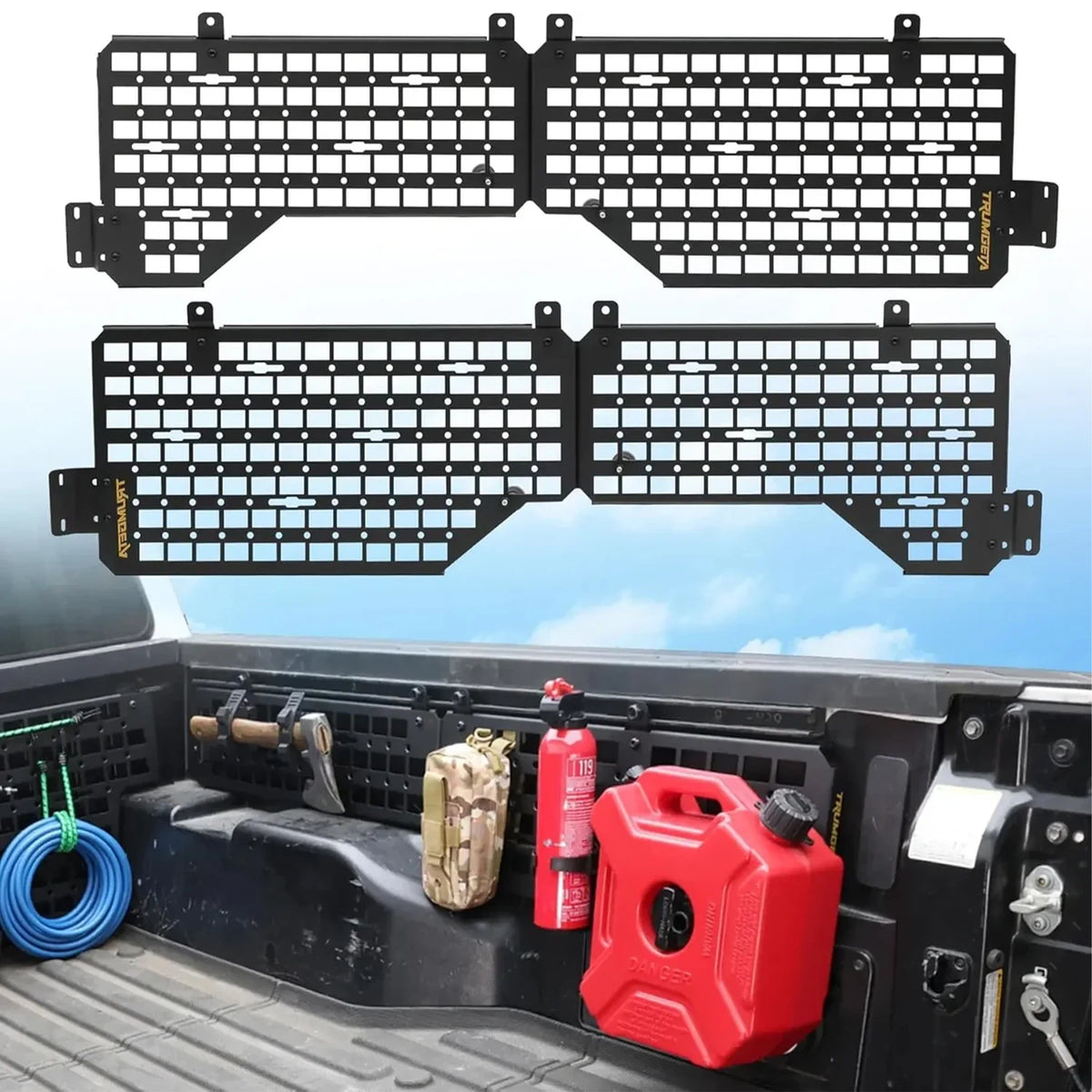 TRUMGETA Side Bed MOLLE Panel for 2007-2021 Toyota Tundra Truck Storage Organizer System