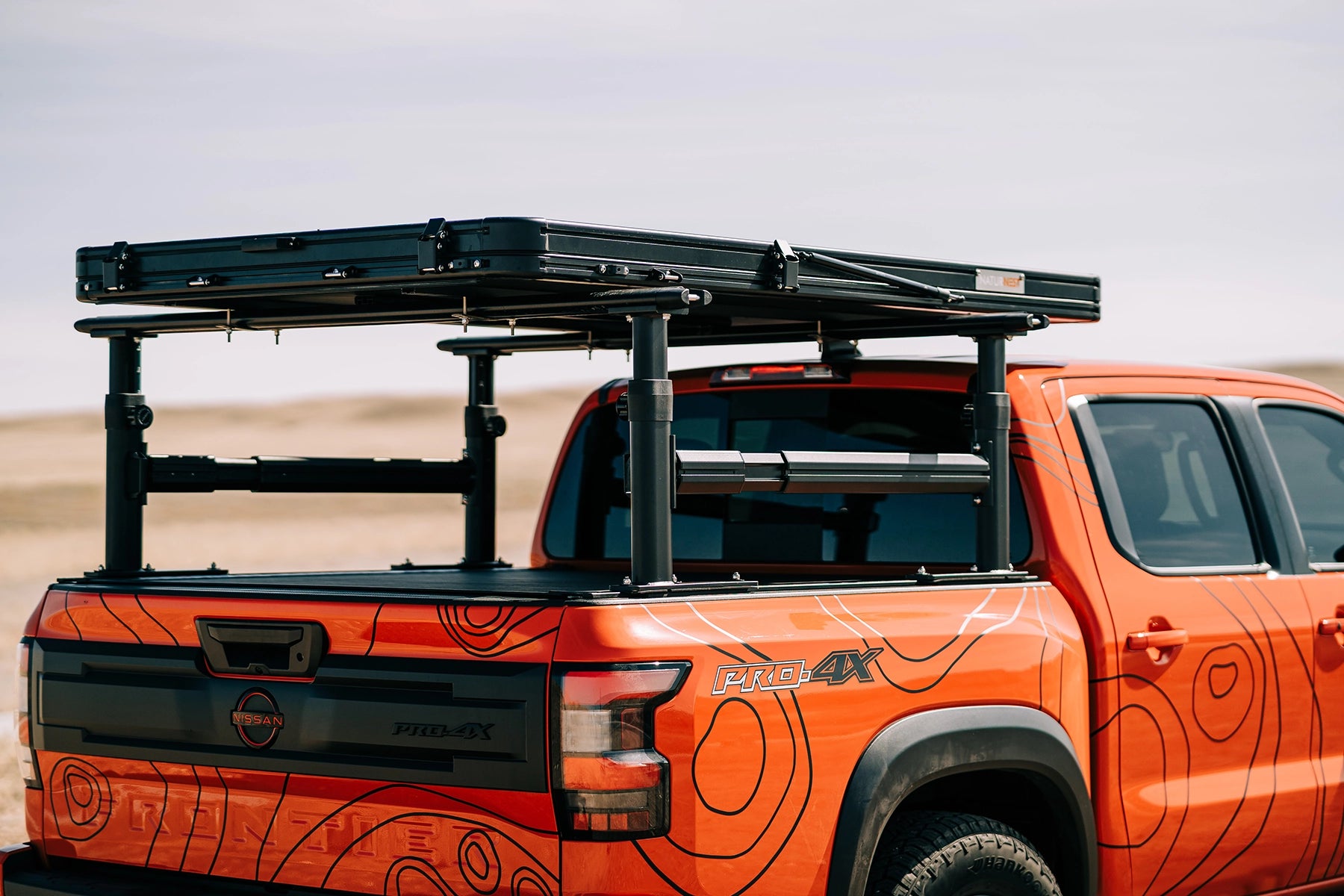 TRUMGETA 800 LBS Adjustable Truck Bed Rack for Mid/Full-Size Pickups (Compatible with T-Slot Tonneau Cover) - BASE