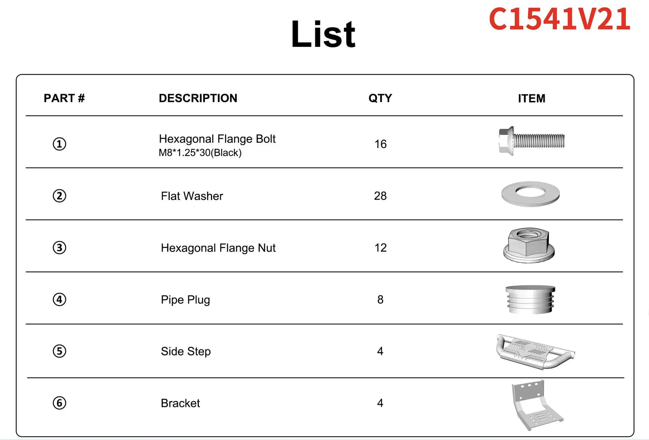 4PCS EZ Side Steps for Dodge RAM 1500 Crew Cab 2019-2026
