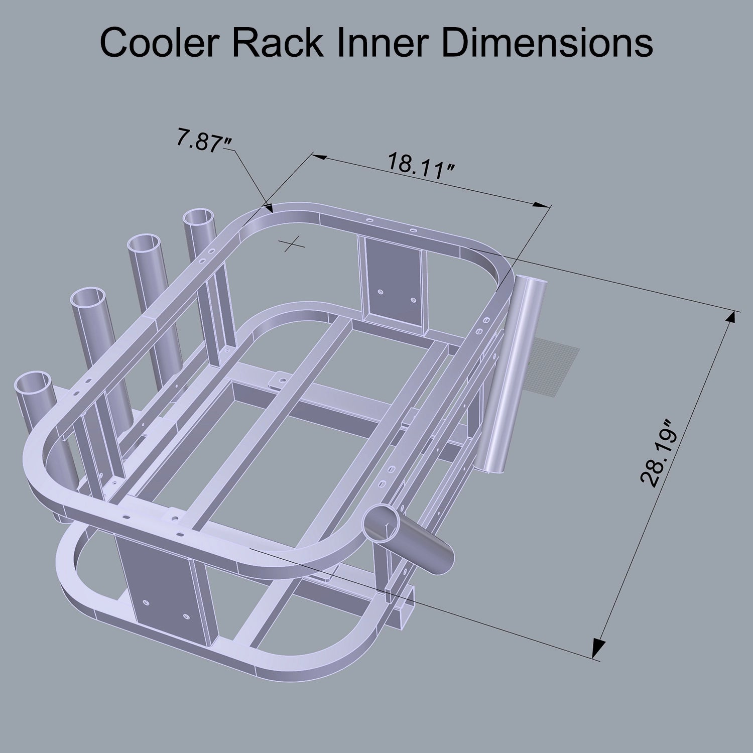 Universal Jet Ski Cooler Rack with Rod Holders-16