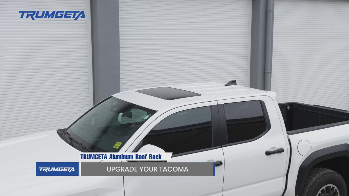TRUMGETA Heavy Duty Aluminum Roof Rack for 2015-2023 Toyota Tacoma Video